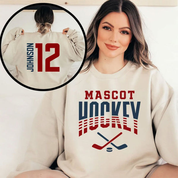 Personalized Hockey Sweatshirt With Name and Number