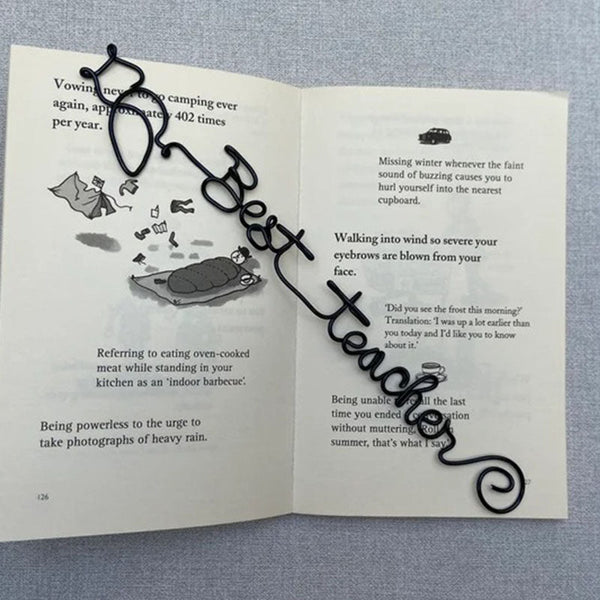 Best Teacher Owl Wire Bookmark Wire Bookmark