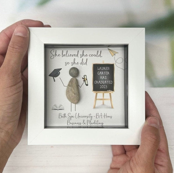 Personalised Graduation Pebble Picture - Graduation Gift 2024