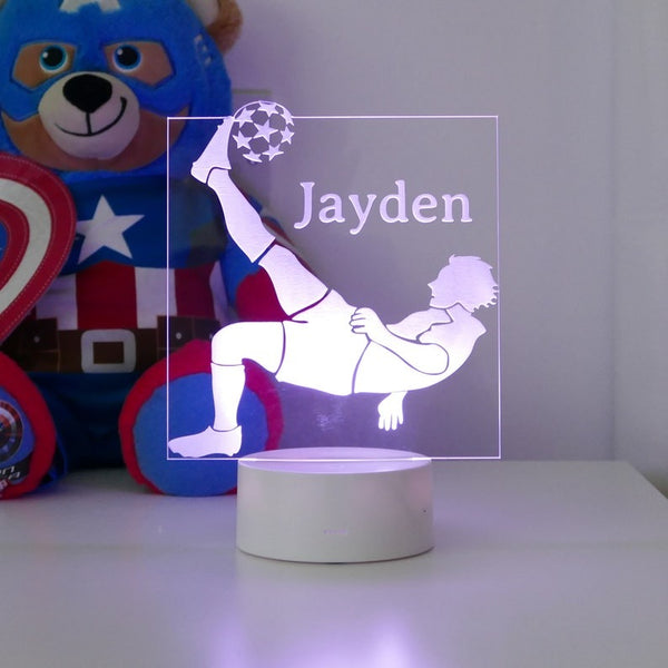 Personalised Football Night Light| Football Night Lamp | Children's Lights | Kids Bedrooms | Football Nursery Decor