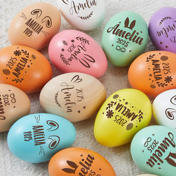 Wooden Easter Eggs, Personalized Wooden Egg