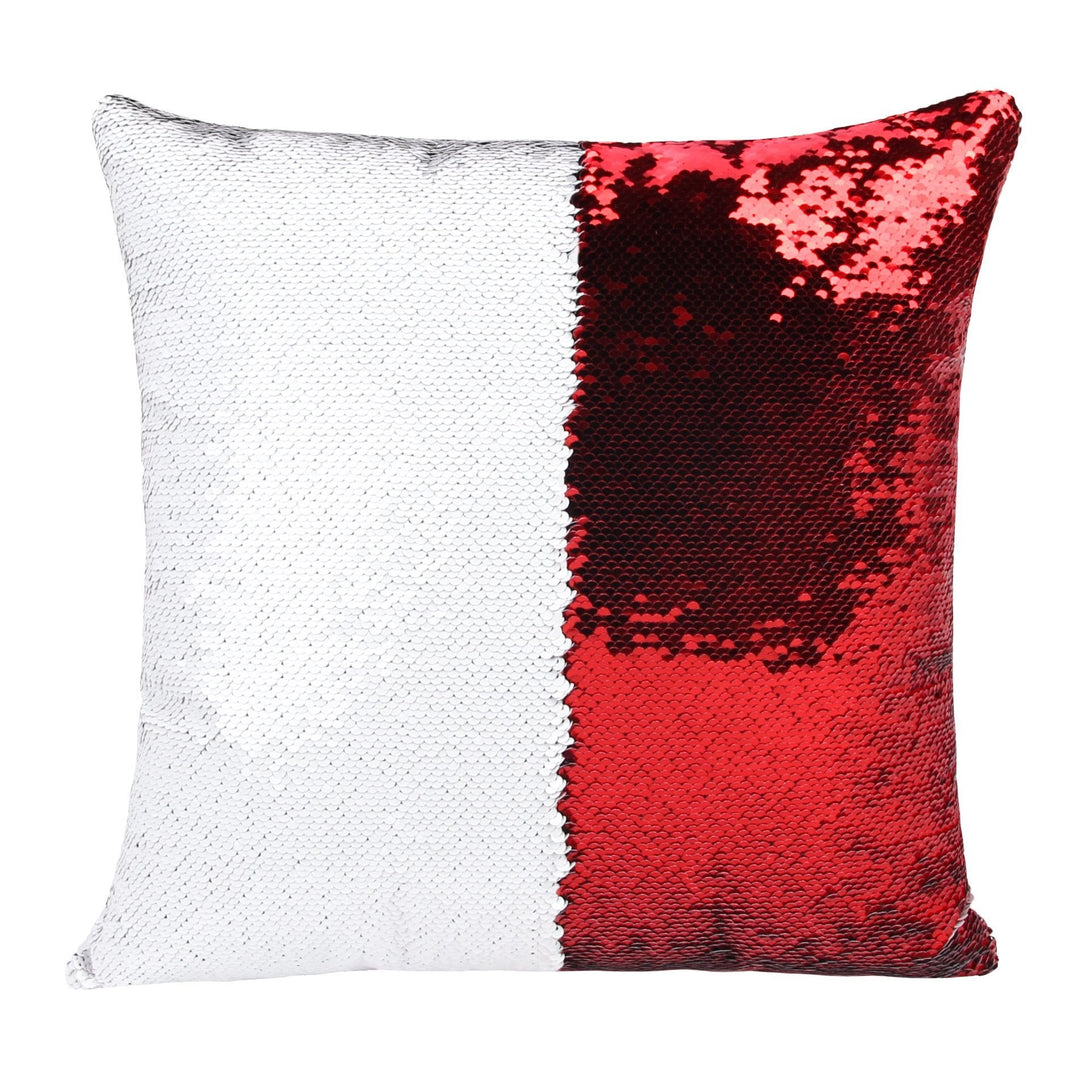 Custom Sequin Throw Pillow with Photo-Comfy Satin Cushion Covers