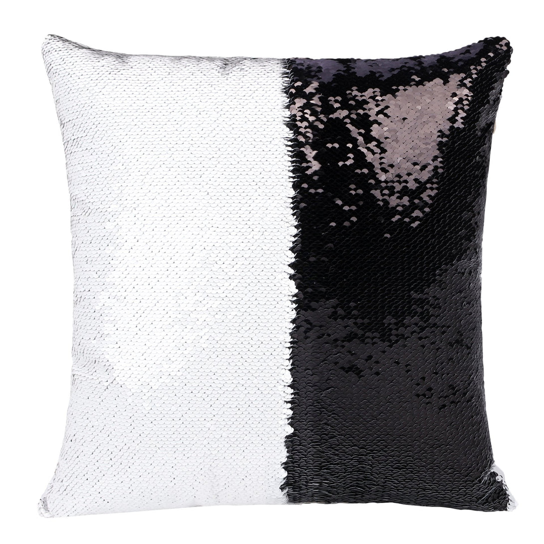 Custom Sequin Throw Pillow with Photo-Comfy Satin Cushion Covers