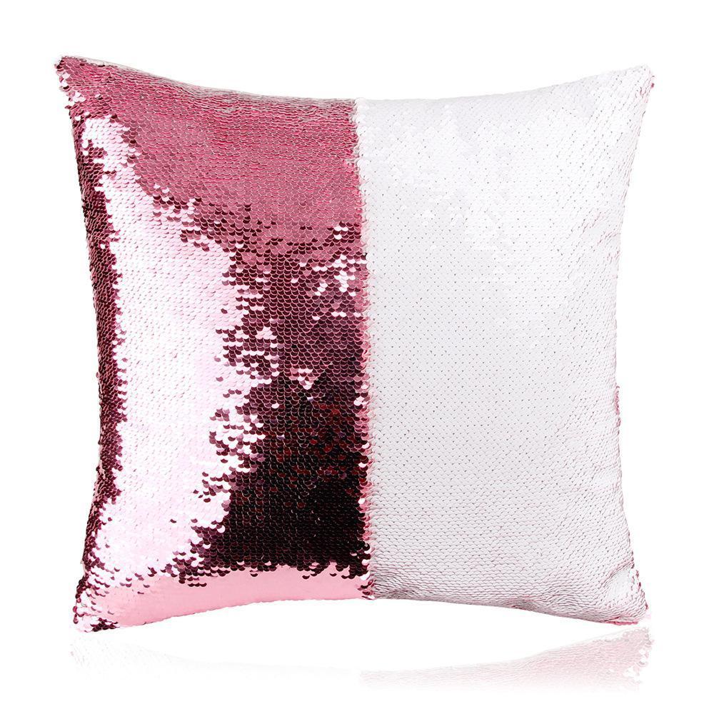 Custom Sequin Throw Pillow with Photo-Comfy Satin Cushion Covers