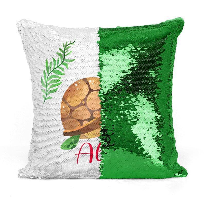 Custom Sequin Throw Pillow with Photo-Comfy Satin Cushion Covers