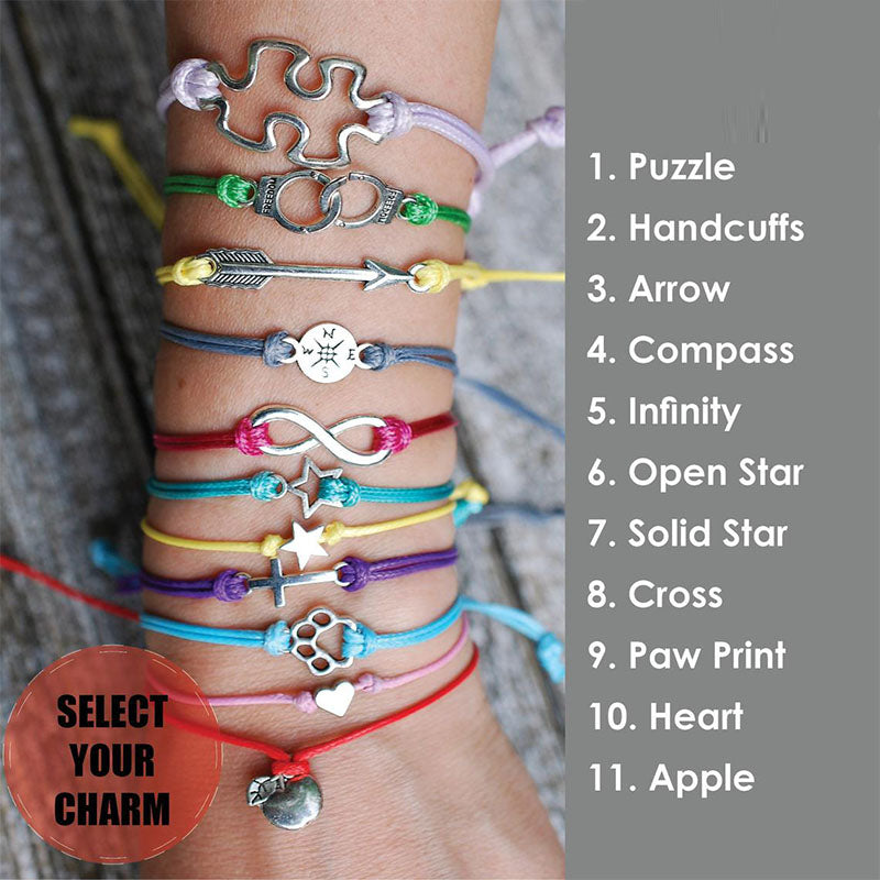 First Day of School Bracelet  Compass Bracelet Kids Bracelets