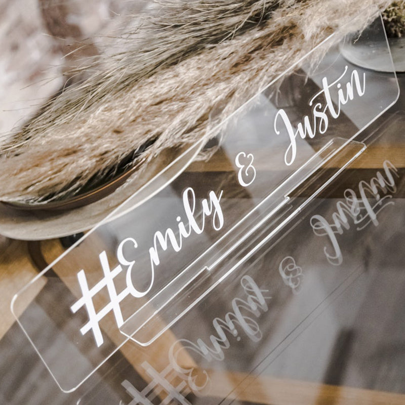 Wedding Hashtag, Classic, Minimalist, Garden and Outdoor Style Wedding