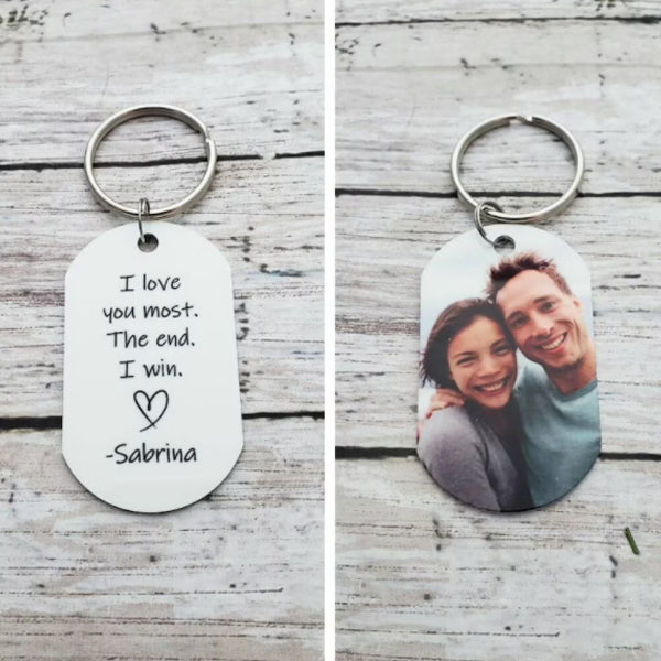 Copy of Custom Daddy Keychain, I Love You Daddy Photo Keychain