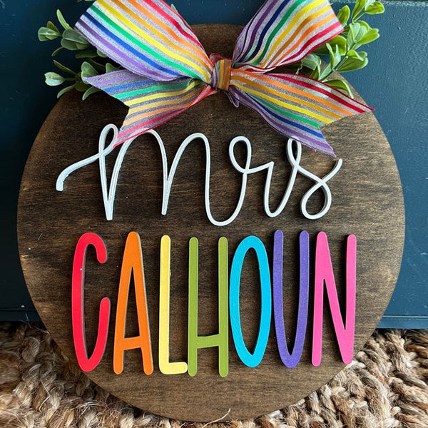 Teacher Gift,3D cut name sign classroom decor- teacher graduation gift