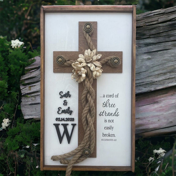 Personalized Three Strand Rope Wedding, Anniversary Gift