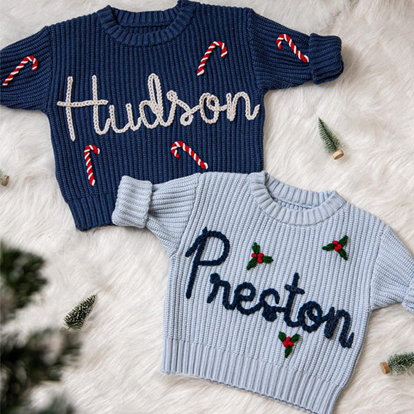 Embroidered Baby and Toddler Sweaters