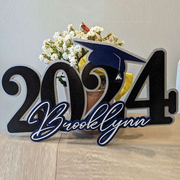 2024 Graduation Wood Sign, Personalized Graduation Sign