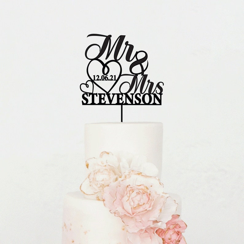 Mr and Mrs Wedding Cake Topper, Gold Cake Topper wedding, Custom Cake topper, Rustic Wedding Cake Topper