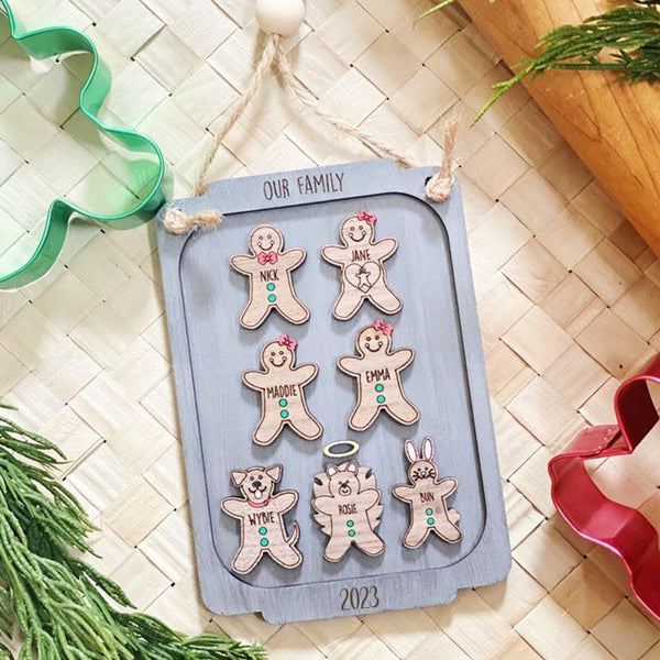 Personalized Cookie Christmas Ornament Gingerbread  Family Ornament Cute Ornament