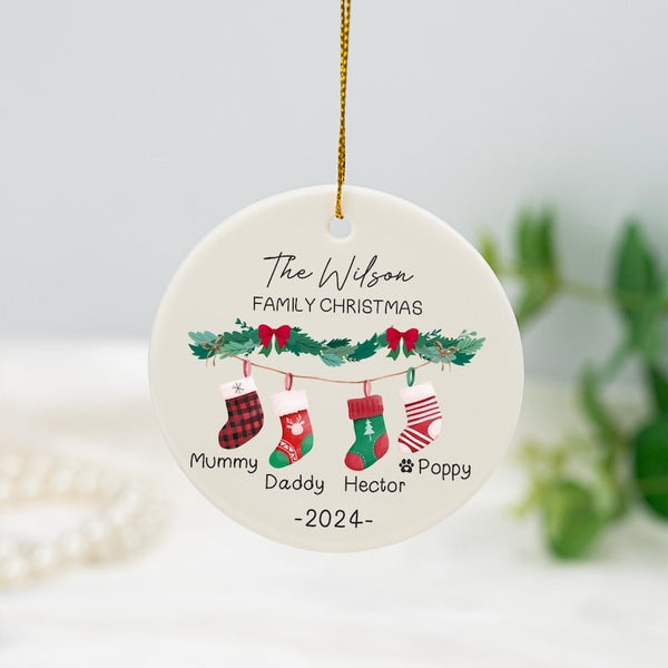 Personalised First Christmas as A Family Family First Christmas Ornament