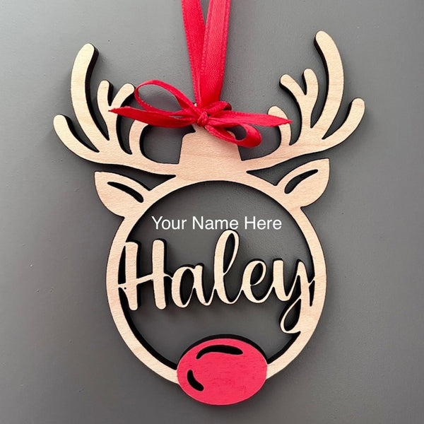 Personalized Reindeer Ornament