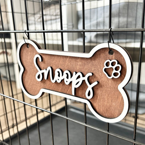 Personalized Dog Name Plate, Kennel Name Sign, Dog Crate Name Plaque