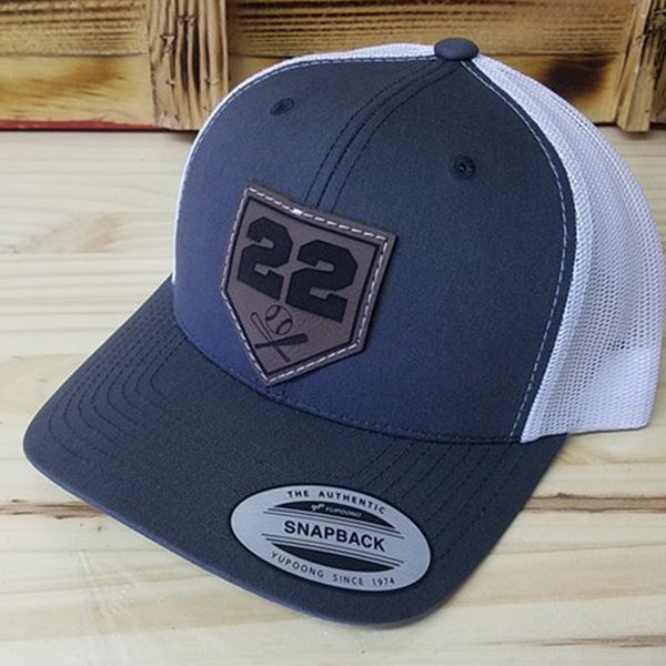 Personalized Player Number Leather Patch Hat