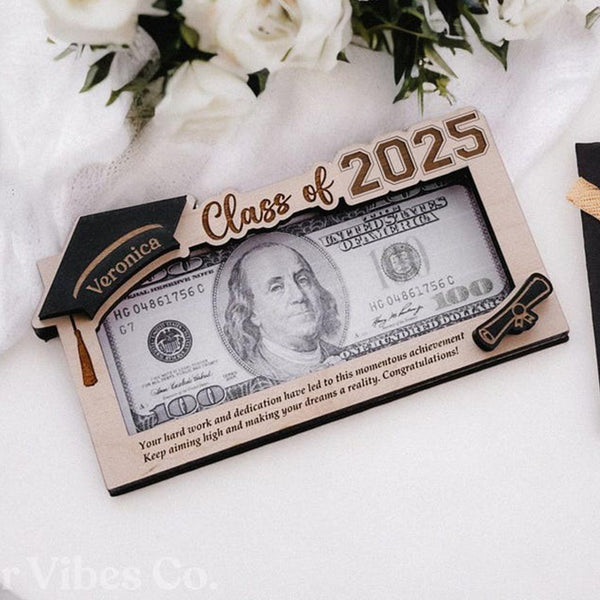 2025 Graduation Gift Money Holder Frame | Custom Graduation Gift Message