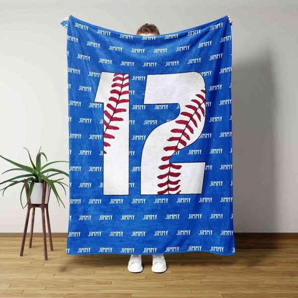 Personalized Baseball Blanket, Baseball Blanket, Custom Baseball Gift, Gift For Baseball Player, Sport Gift