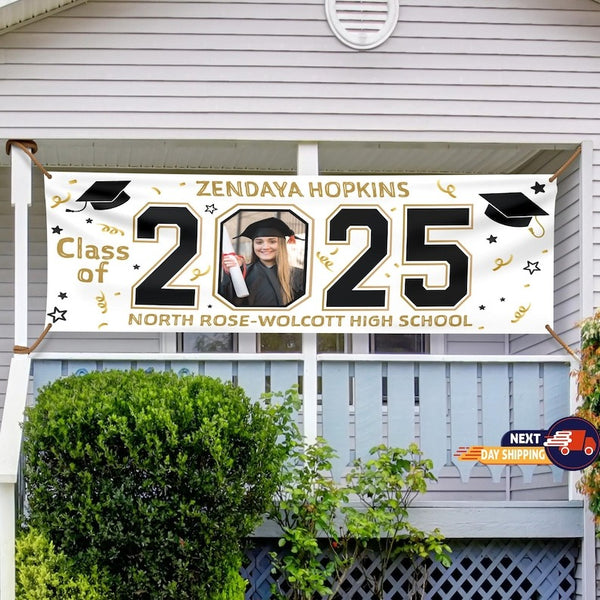 Personalized Graduation Banner, Graduation Announcement