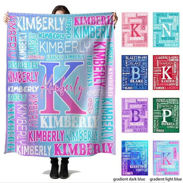 Custom Name Soft Fleece Throw Blanket