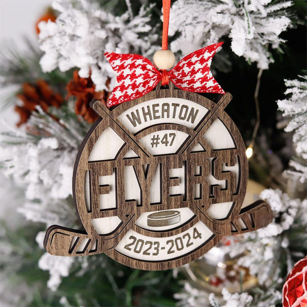 Personalized Hockey Christmas Ornament