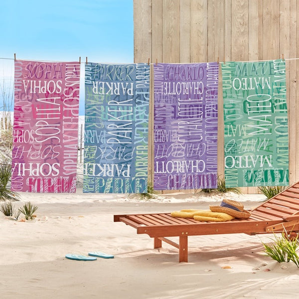 Personalized Signature Style Beach Towel-Customized Towel