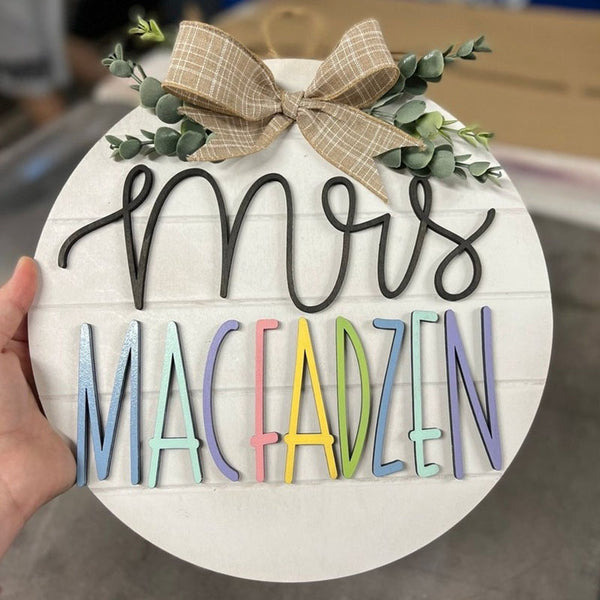 3D cut name sign classroom decor- Teacher Gift