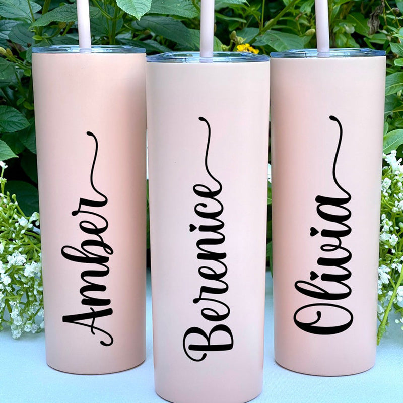 Custom Tumbler with Lid and Straw - Personalized Tumbler, Personalized Gift for Mom, Gift for Her