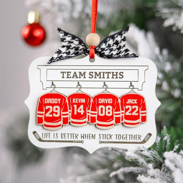 Hockey Ornament Personalized Hockey Family Christmas Gifts For Hockey Player