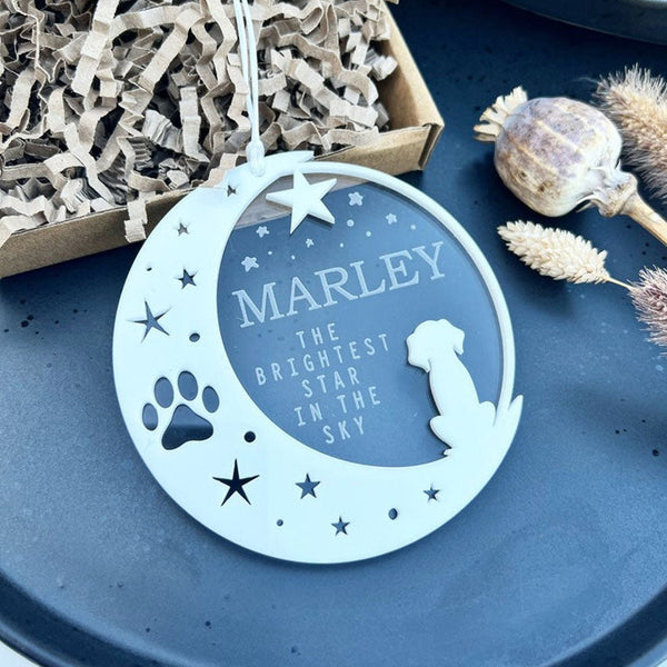 Dog Memorial Ornament, Personalised Dog Keepsake Gift, Dog Sympathy Gift