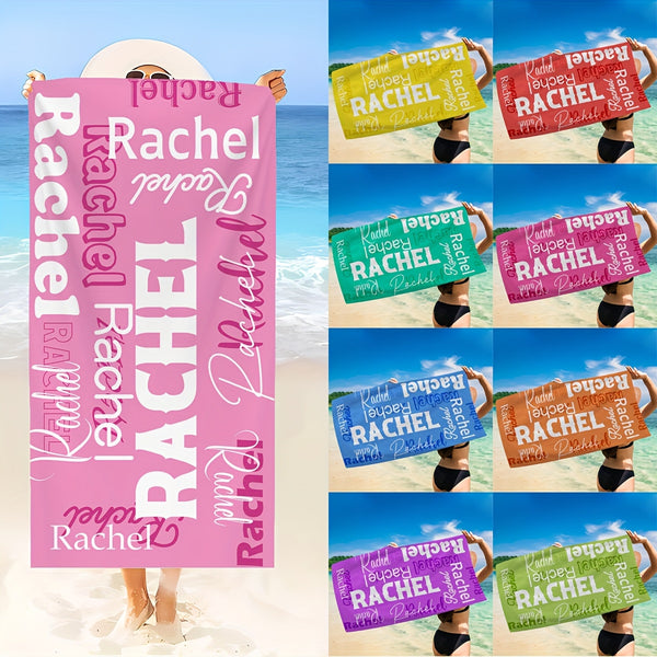 Customizable Name Beach Towel