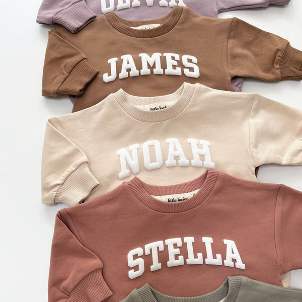 Puff Lettering oversized Sweatshirt Bodysuit