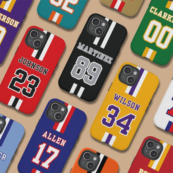 Custom Team Jersey Phone Case, Personalized Athletic Jersey Number