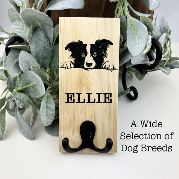 Personalized Dog Breed Leash Holder | Custom Minimalist Hanger