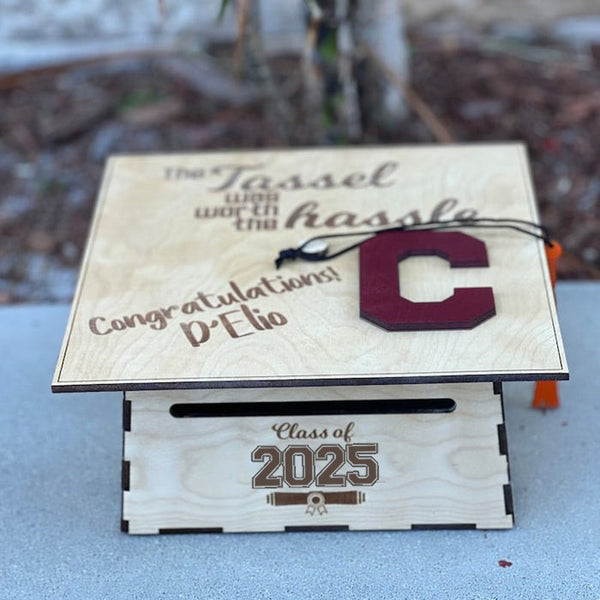 Personalized Graduation Cap Card Box