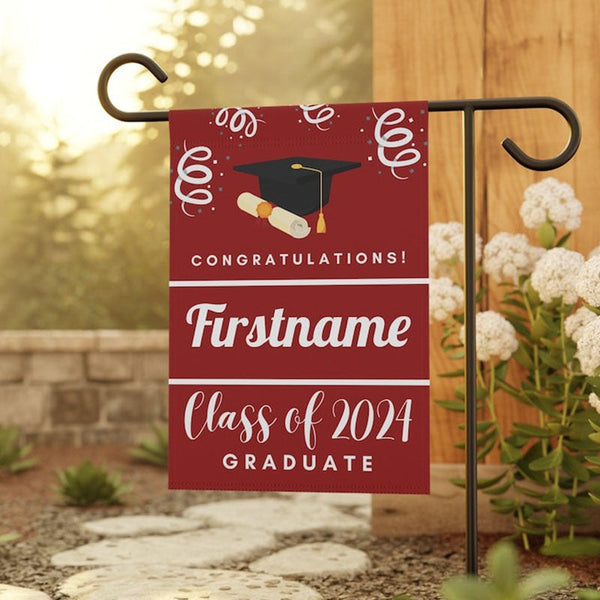 Custom Graduation Flag,College Class of 2024 Grad Flag, Personalized College Yard Flag