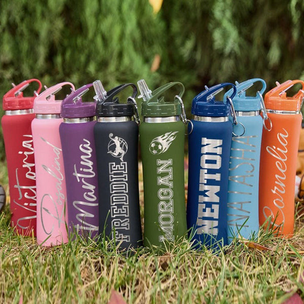 Personalized Water Bottle Custom Sport Water Bottle Engraved Name Water Bottle