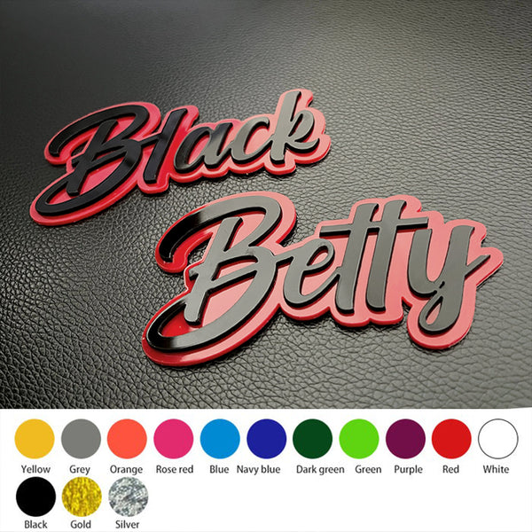 Custom Cursive Font Car Emblem - Custom Colors-Custom Size