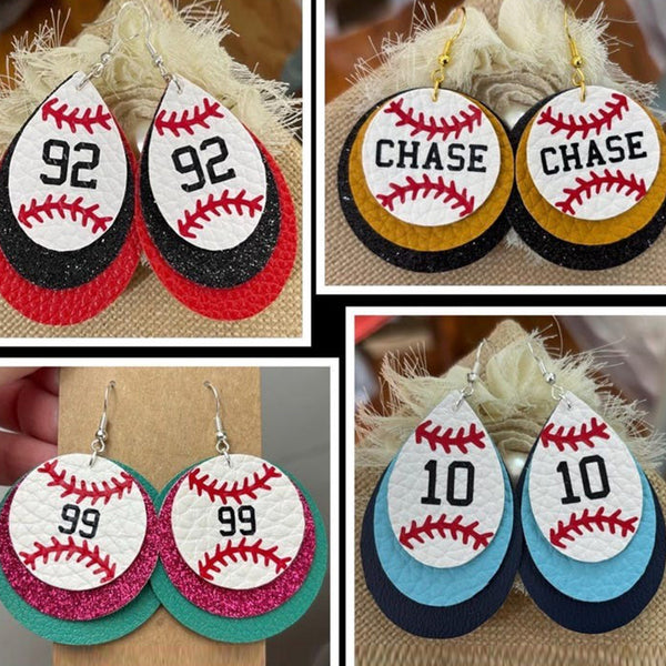 Custom baseball earrings, baseball gift, Game day earrings