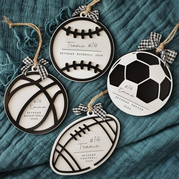 Custom Sports Ball Ornaments | Personalized Ornaments