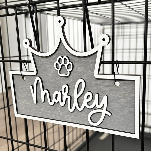 Personalized Crate Sign, Custom Dog Decor