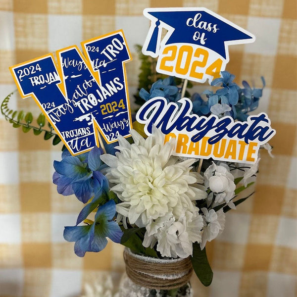 High School Toppers for Graduation Party/Banquet - Acrylic sets of 3