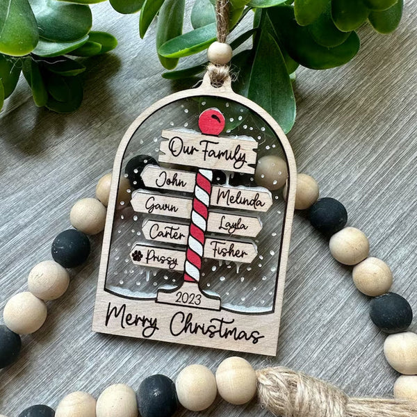 Personalized Christmas- Christmas 2023/Family Christmas Ornament - Personalized Family and Pet Ornament