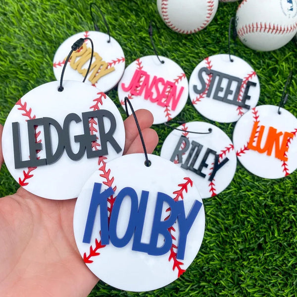 Custom Baseball Name Keychains | Baseball Keychains