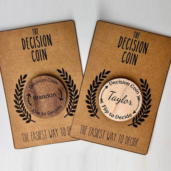 Personalized Decision Maker Coin  Argument Solver Engraved  Couples Date Night