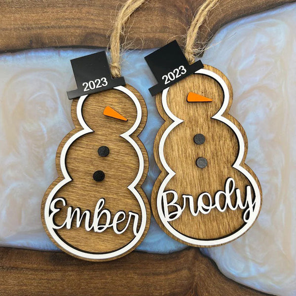 Personalized Snowman Ornament | Snowman Tags Christmas Tree