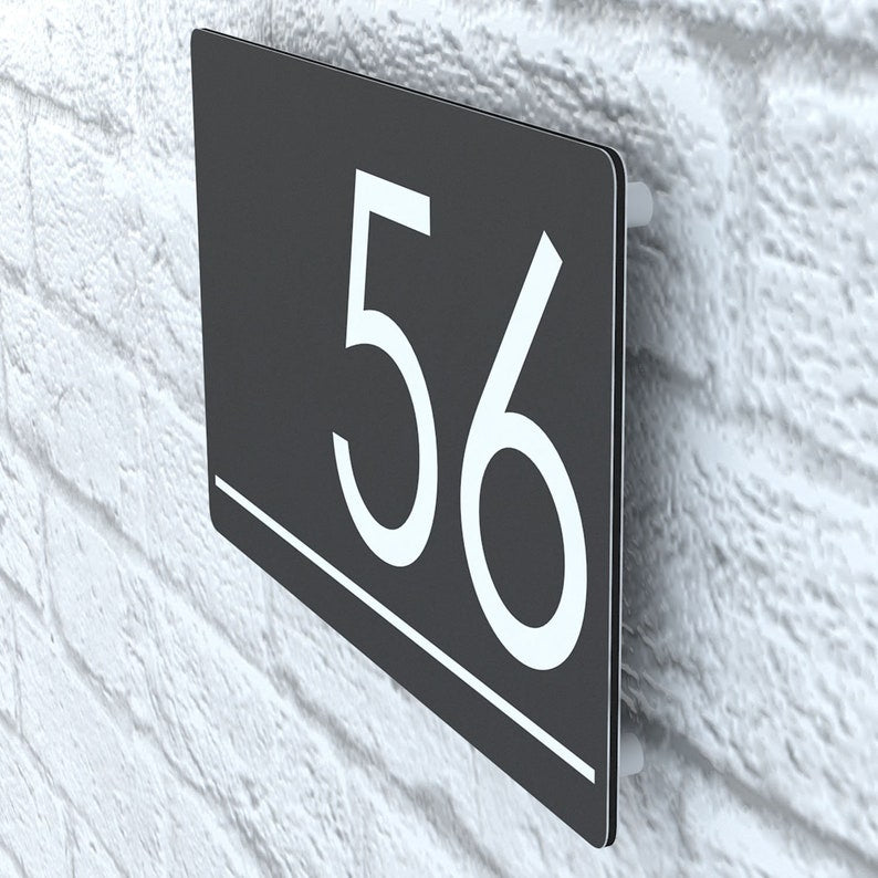 Modern Contemporary Property Number Door Sign Plaque