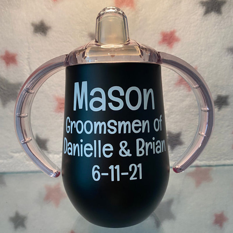 Ring Bearer Sippy Cup Personalized / Wedding/ Stainless Steel Toddler